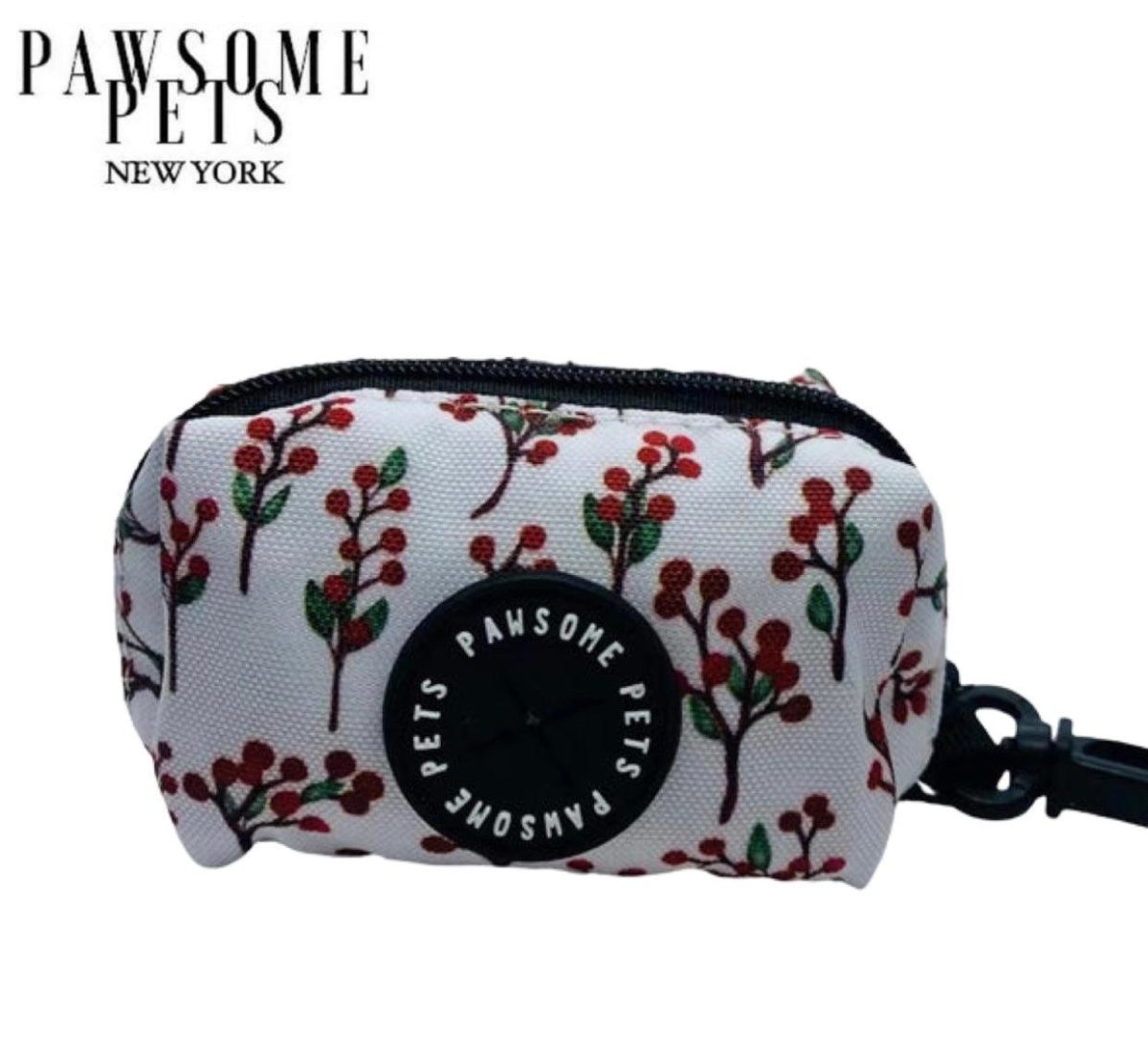 WASTE BAG HOLDER-RED FLORAL - Image 1