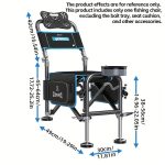 Portable Fishing Chair Adjustable Foldable Black Iron - Image 2