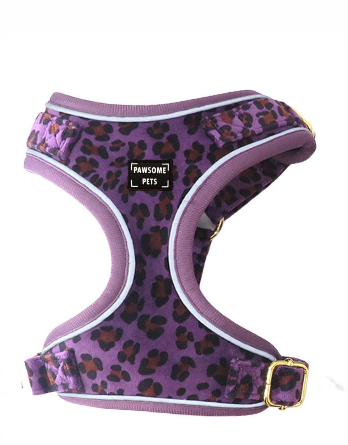 ADJUSTABLE HARNESS - PURPLE LEOPARD - Image 1