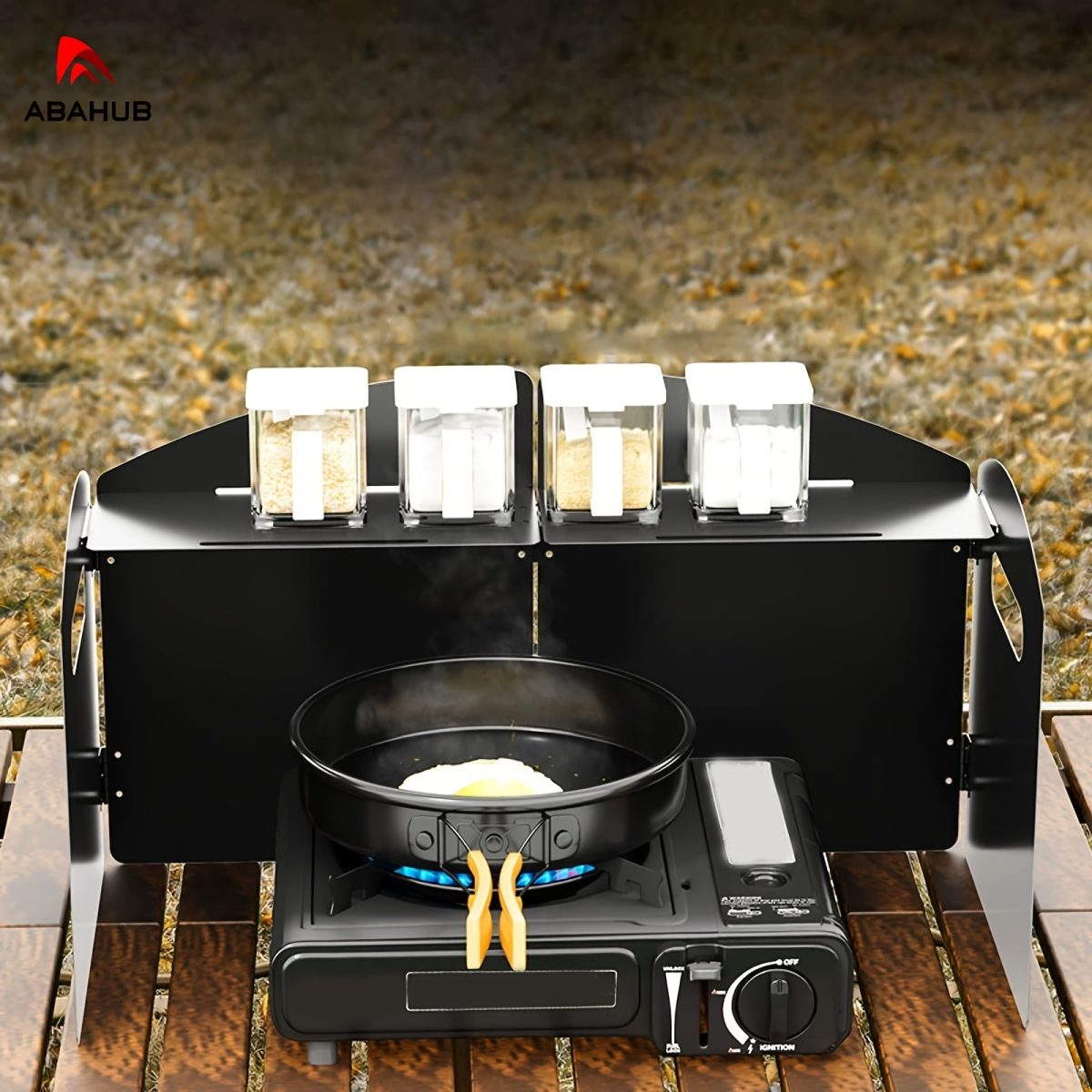 Folding Stove Windshield Portable Outdoor Gas Shield - Image 2
