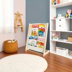 Wooden Bookshelf with Legs with Open Storage - Image 4