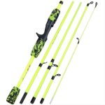 Ultralight 5-Section Travel Fishing Rod with Comfortable EVA Handle - Yellow - Image 5