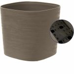 Self-watering flowerpot Garden ID Taupe 25 x 25 cm - Image 2