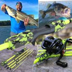 Ultralight 5-Section Travel Fishing Rod with Comfortable EVA Handle - Yellow - Image 3