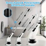 8 Brush Heads Cordless Electric Cleaner Handle - Image 3