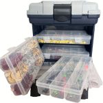 NNETM 4-Tier Portable Fishing Tackle Storage Box - Image 2