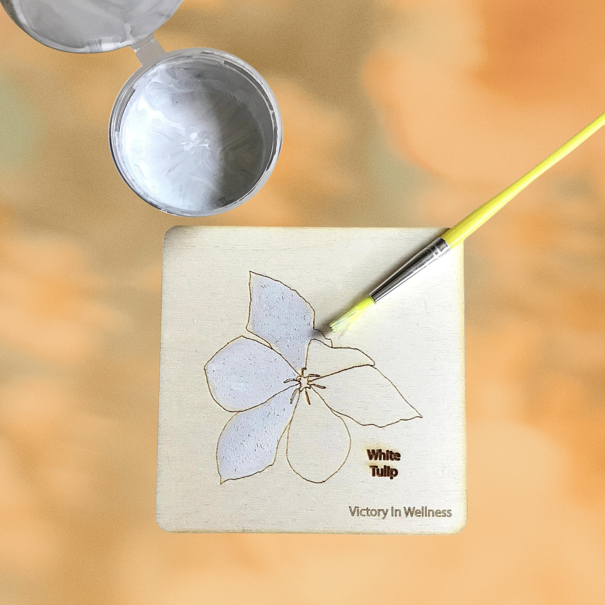 Botanical Plywood Coasters with Adult Coloring Designs, Nature-Inspired Coloring Activity, Home Decor | by Victory In Wellness - Image 5