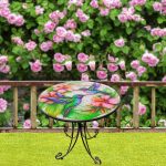 Round Metal Side Table Hummingbird - Image 5