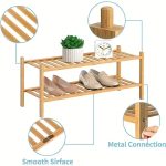 Bamboo Shoe Rack: Stack & Fold Design - Image 5