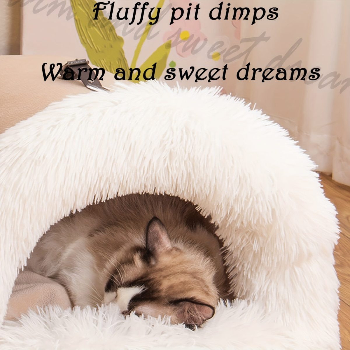 Warm Plush Cat Nest Bed for Winter Comfort - Image 4