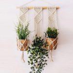 Triple Macrame Plant Hanger - Boho Hanging Wall Planter - Indoor Decor