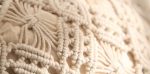 Handmade Macrame Cushion Cover Organic Cotton Boho Pillow 40x40cm - Image 4