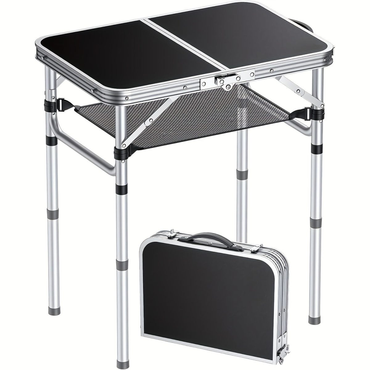 Folding Camping Table Adjustable Height - Image 1