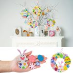 NNETM 8pcs DIY Easter Wreath Craft Kit Bunny Egg Set - Image 5