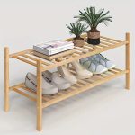 Bamboo Shoe Rack: Stack & Fold Design - Image 6
