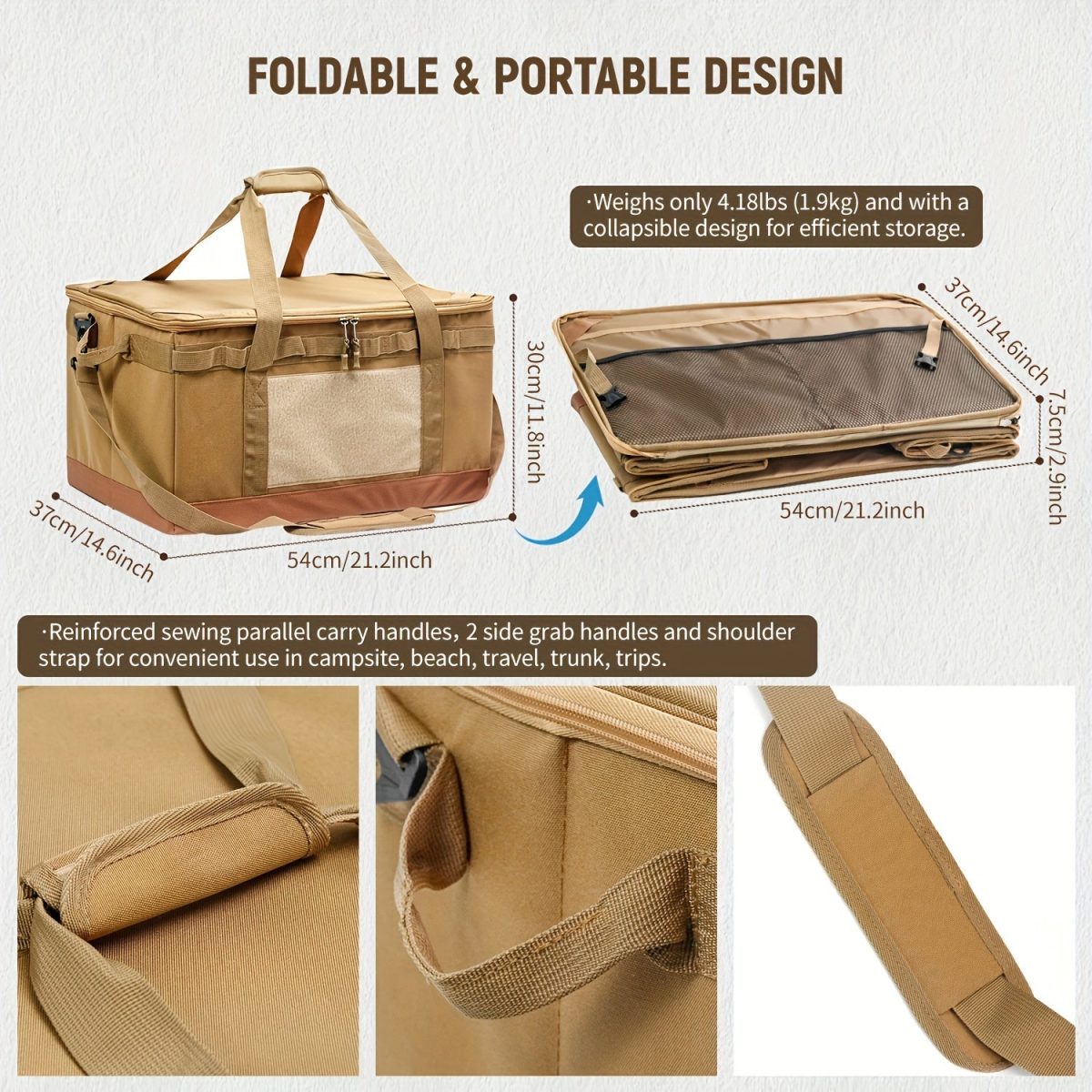 NNETM Camping Storage Bag Organizer with Shoulder Strap - Image 5