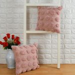 Pink Polka Dot Cushion Cover | 40x40cm | Tufted Organic Cotton | Handmade