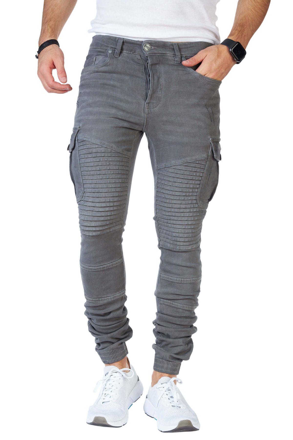STYLEKO Cargo Freizeithose Jeans Gürtelschlaufen - Image 16