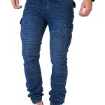 STYLEKO Cargo Freizeithose Jeans Gürtelschlaufen