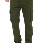 STYLEKO Stylische Cargo-Freizeithose Slim fit mit Gürtelschlaufen