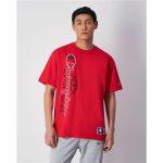 Men’s Short Sleeve T-Shirt Champion Crewneck Red - Image 4