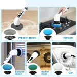 8 Brush Heads Cordless Electric Cleaner Handle - Image 4