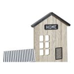 Shelves DKD Home Decor Coat rack 39 x 9 x 27 cm Black Brown White MDF Wood - Image 2