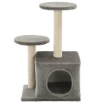 NNEVL Cat Tree with Sisal Scratching Posts 60 cm Grey - Image 3
