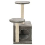NNEVL Cat Tree with Sisal Scratching Posts 60 cm Grey - Image 5