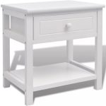 NNEVL Bedside Cabinet Wood White - Image 2
