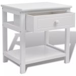 NNEVL Bedside Cabinet Wood White - Image 4