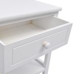 NNEVL Bedside Cabinet Wood White - Image 5