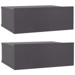 NNEVL Floating Nightstands 2 pcs Grey 40x30x15 cm Chipboard - Image 2