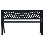 NNEVL Garden Bench 125 cm Black Steel - Image 4