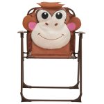 NNEVL 3 Piece Kids' Garden Bistro Set with Parasol Brown - Image 4