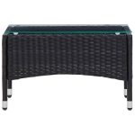 NNEVL Coffee Table Black 60x40x36 cm Poly Rattan - Image 2