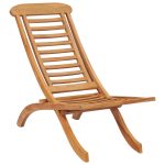 NNEVL Folding Garden Chairs Solid Teak Wood