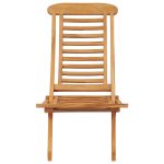 NNEVL Folding Garden Chairs Solid Teak Wood - Image 2