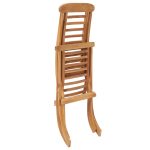 NNEVL Folding Garden Chairs Solid Teak Wood - Image 5