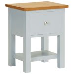 NNEVL Nightstand 36x30x47 cm Solid Oak Wood