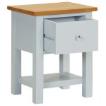 NNEVL Nightstand 36x30x47 cm Solid Oak Wood - Image 2
