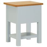 NNEVL Nightstand 36x30x47 cm Solid Oak Wood - Image 5