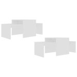 NNEVL Coffee Table Set White 100x48x40 cm Chipboard - Image 5