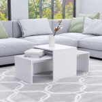 NNEVL Coffee Table Set White 100x48x40 cm Chipboard