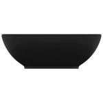 NNEVL Luxury Basin Oval-shaped Matt Black 40x33 cm Ceramic - Image 3