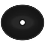 NNEVL Luxury Basin Oval-shaped Matt Black 40x33 cm Ceramic - Image 4