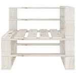 NNEVL Garden Pallet Corner Sofa Wood White - Image 2