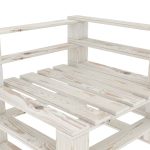 NNEVL Garden Pallet Corner Sofa Wood White - Image 4