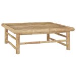 NNEVL Garden Table 65x65x30 cm Bamboo