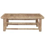 NNEVL Garden Table 65x65x30 cm Bamboo - Image 3